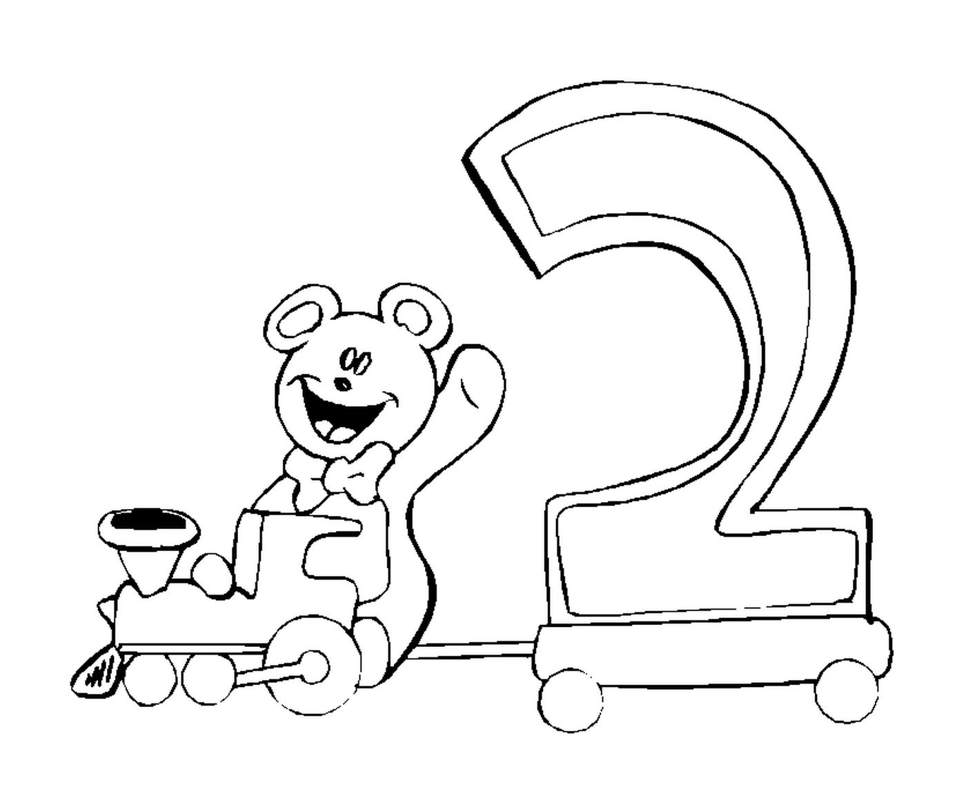  Urso chegando em um trem 