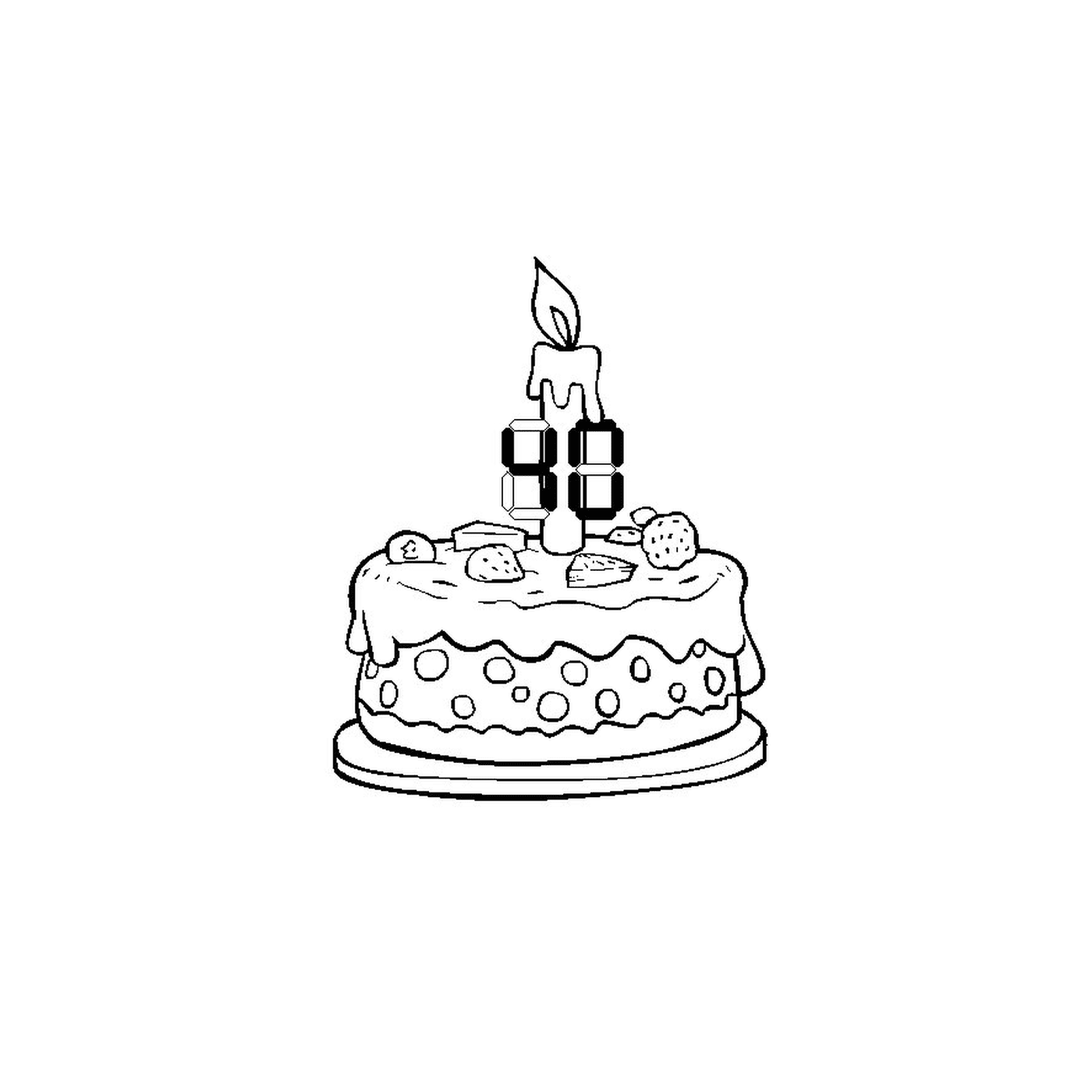  um bolo de aniversário 