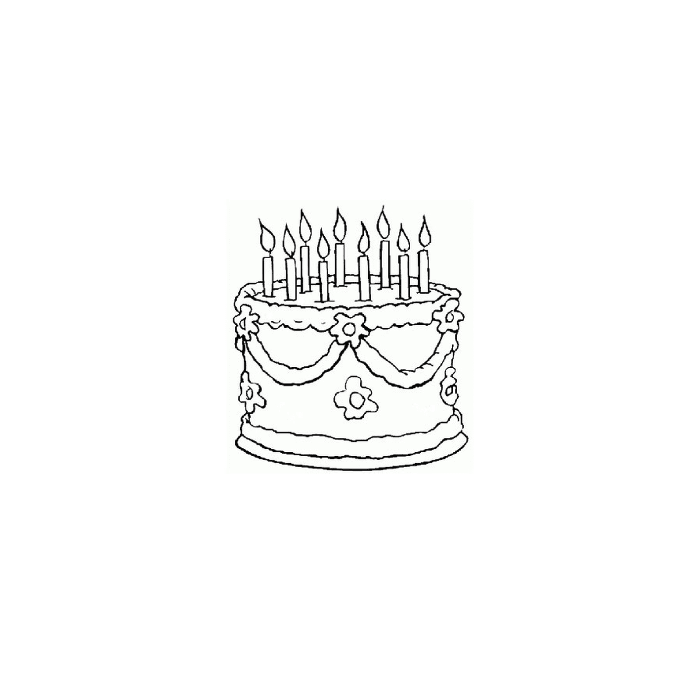  um bolo de aniversário com velas acesas 