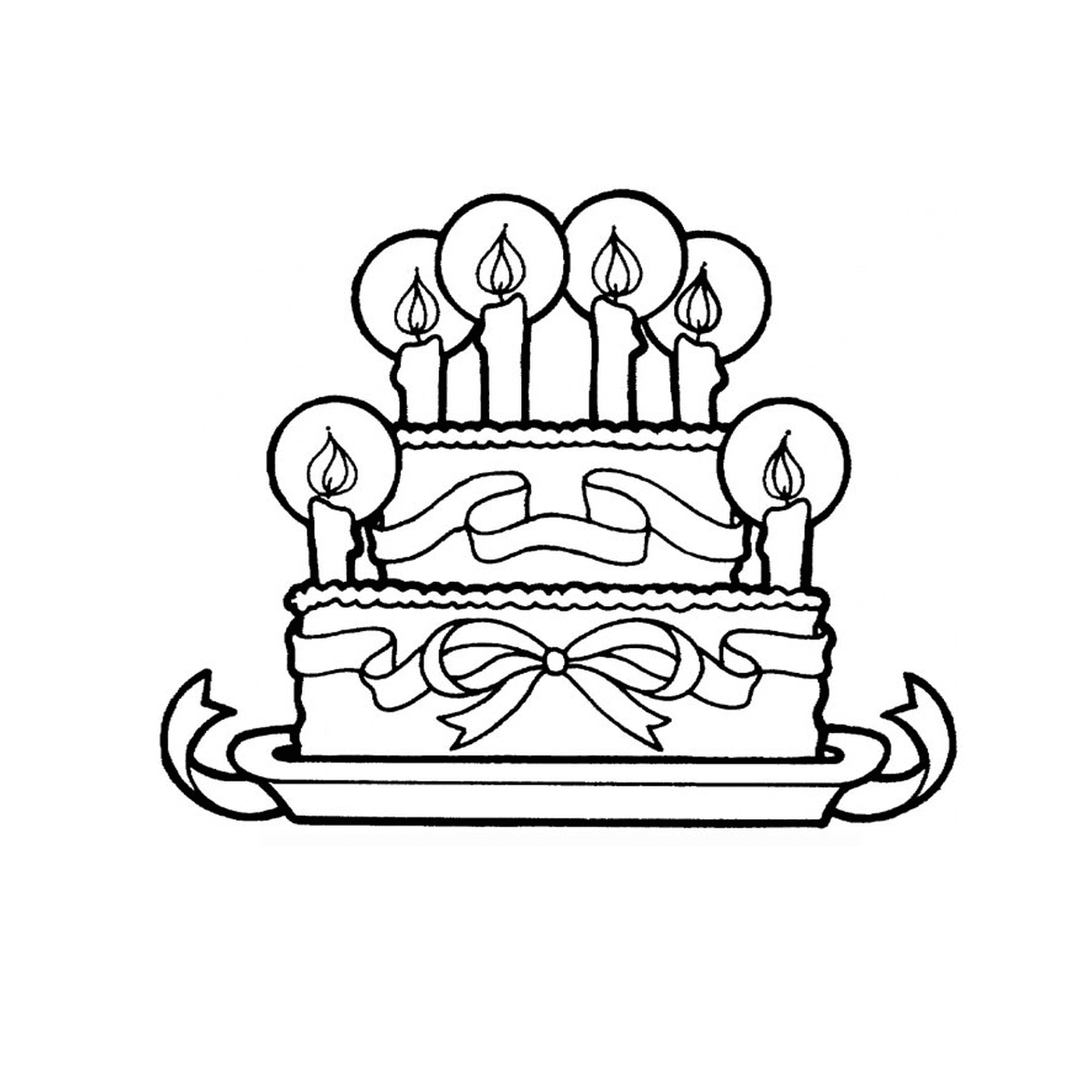  um bolo de aniversário 