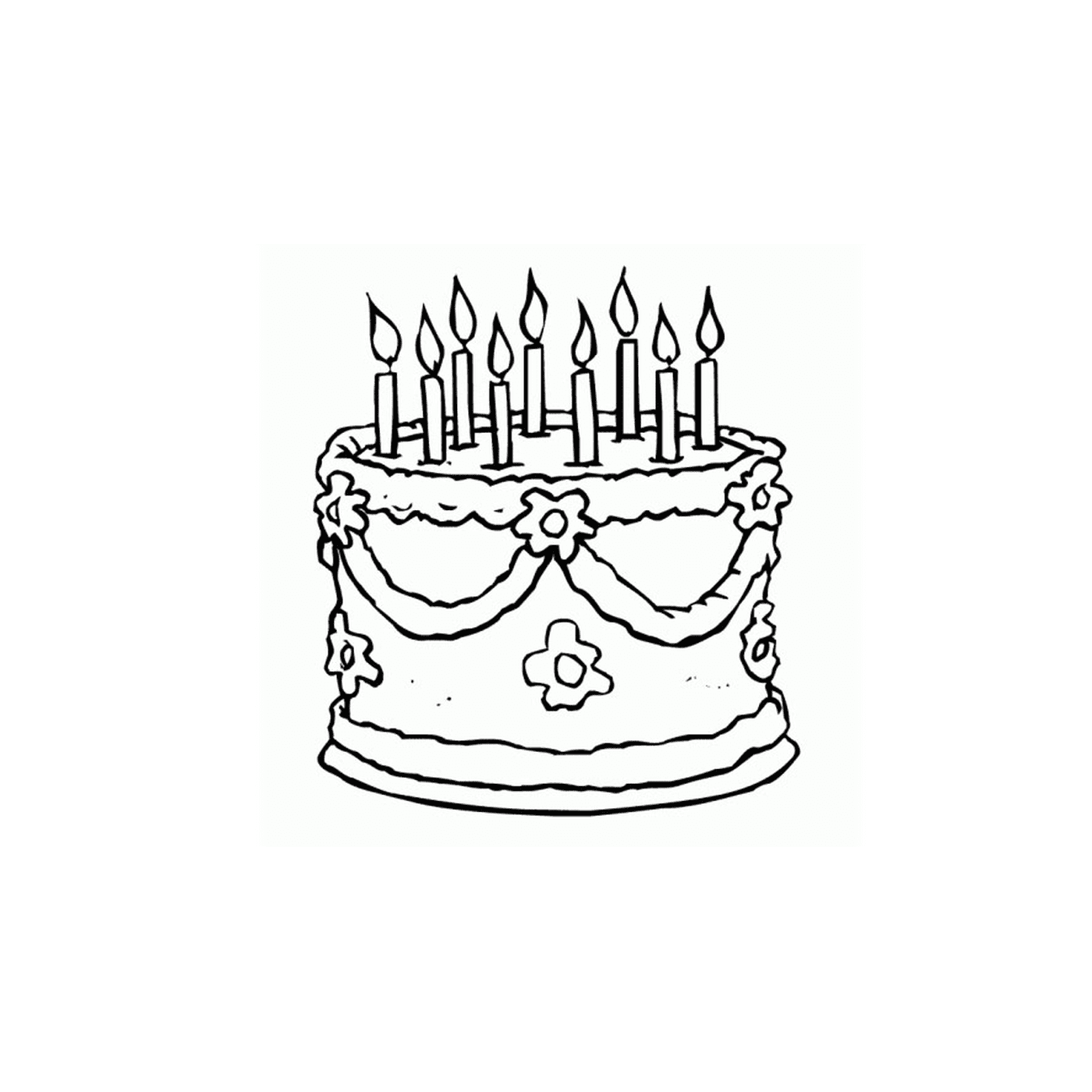  bolo de aniversário com velas 