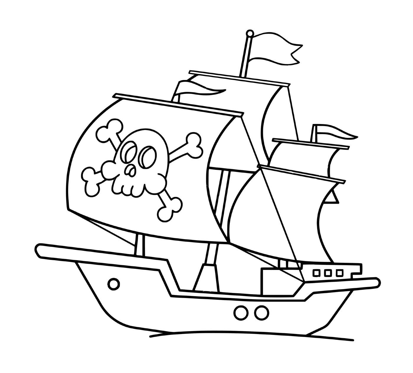  Um barco pirata fácil 