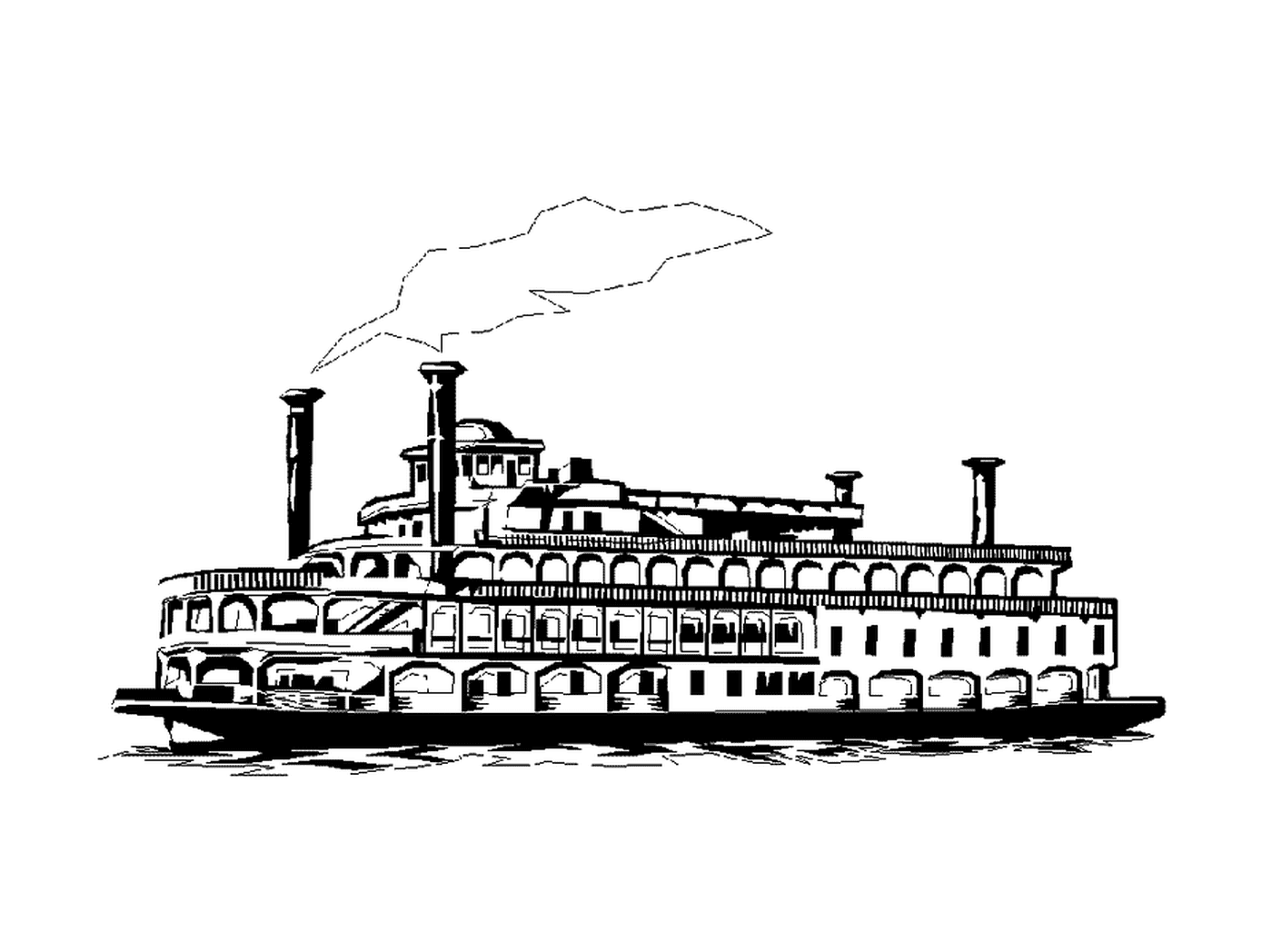  Um navio de rodas do Mississippi 