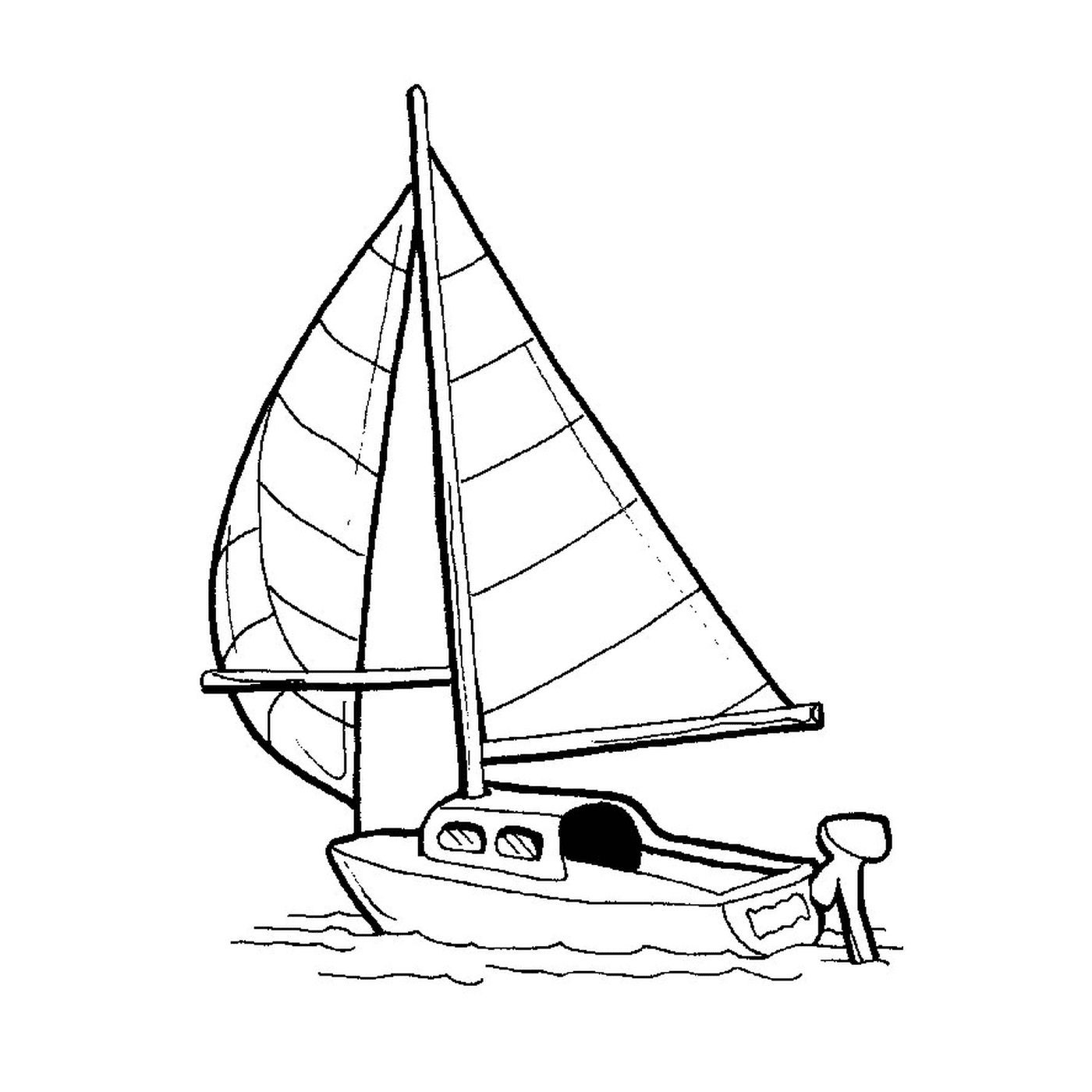  एक पाल - नाव को चित्र में दिखाया जाता है 