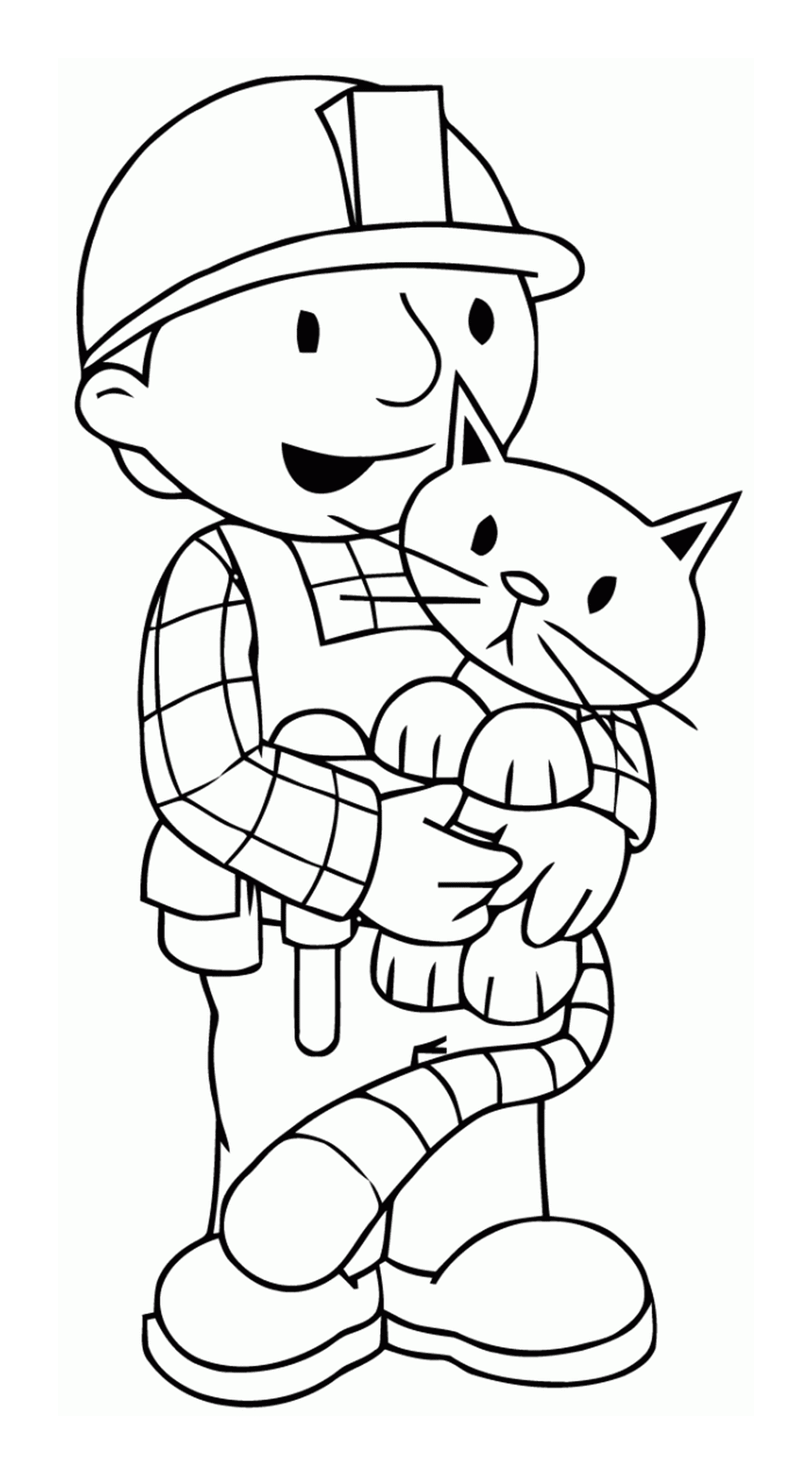  Uma pessoa segurando um gato 