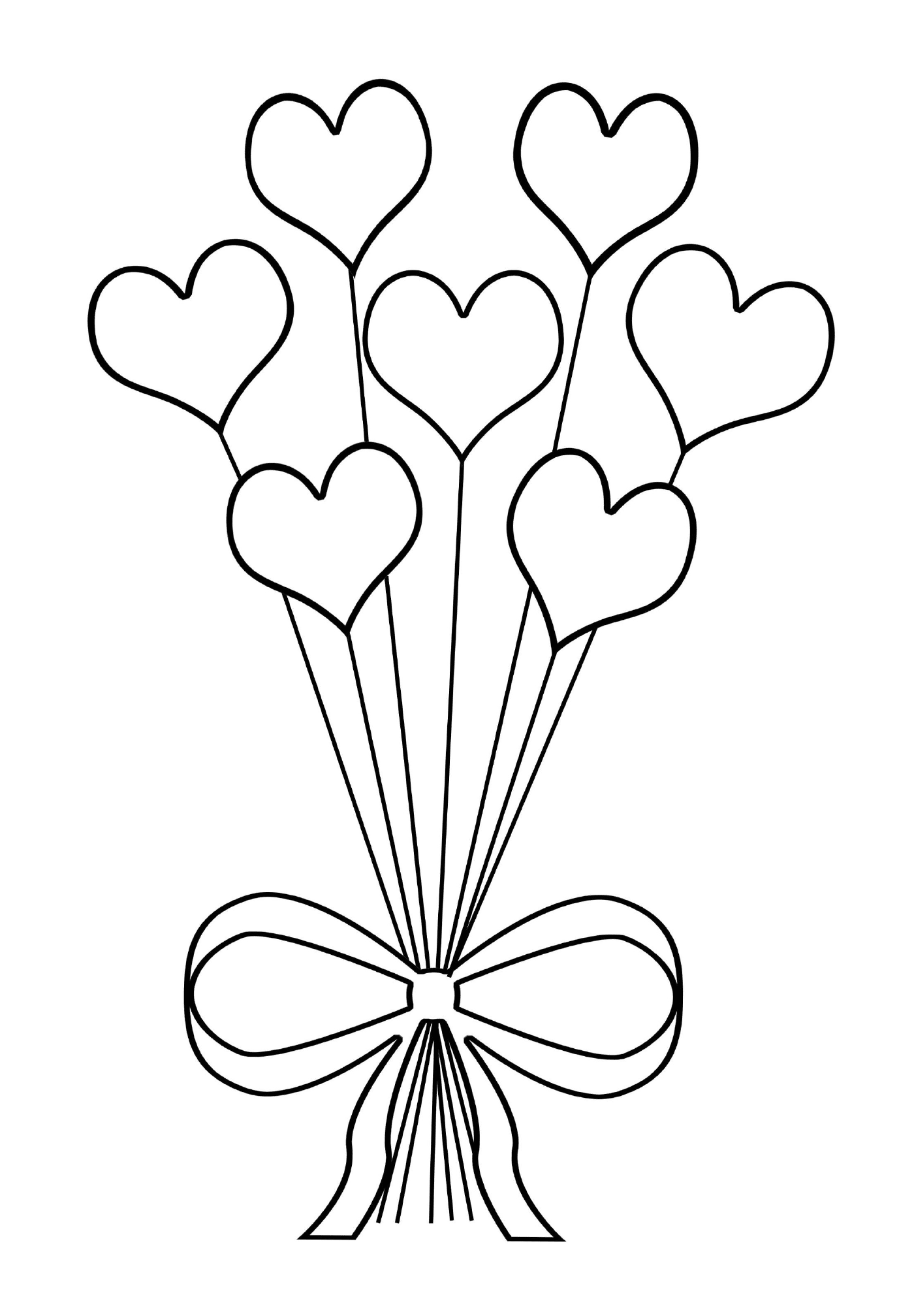  原始的心形花束花束 
