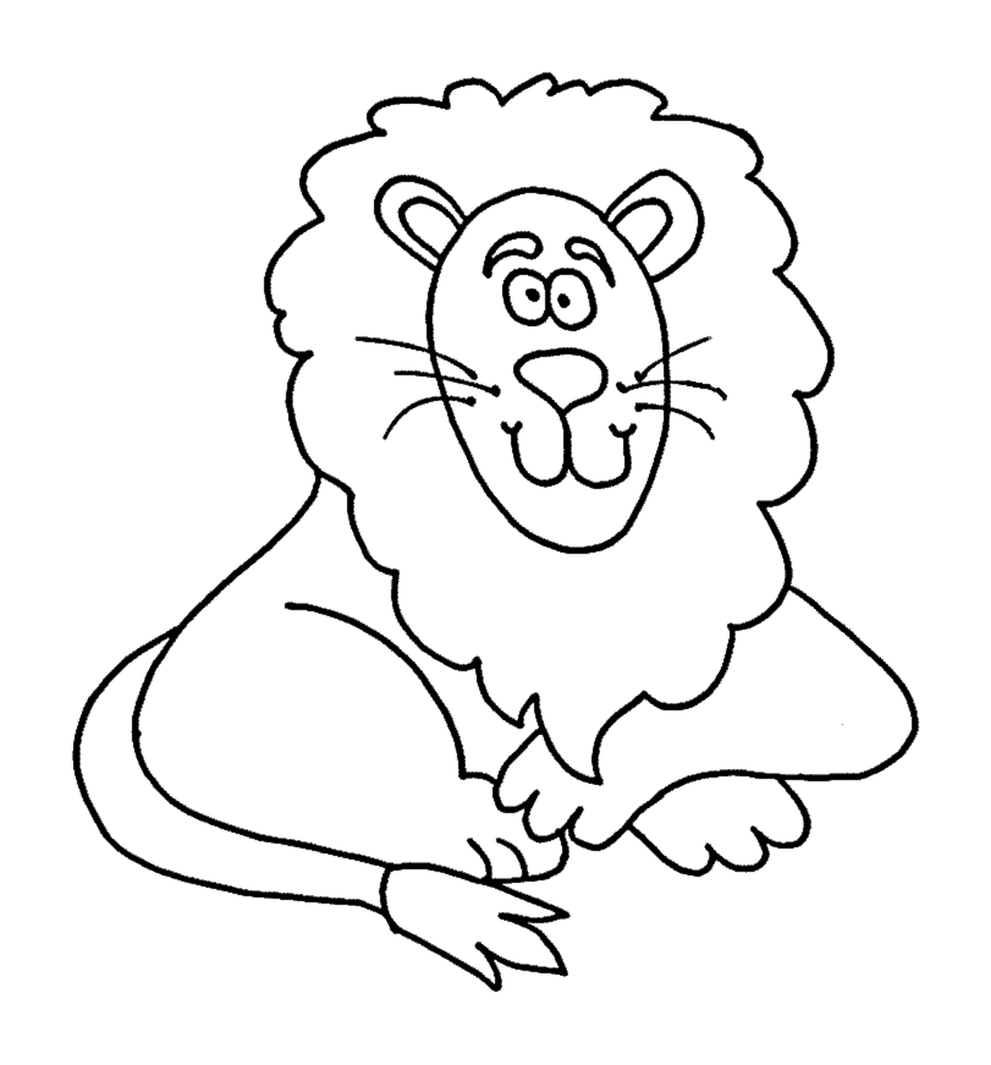  Leão adorável dos desenhos animados 