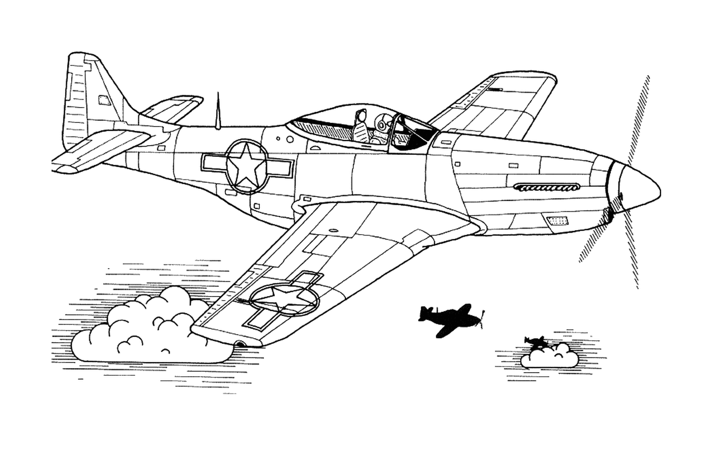  Avião de guerra em ação 