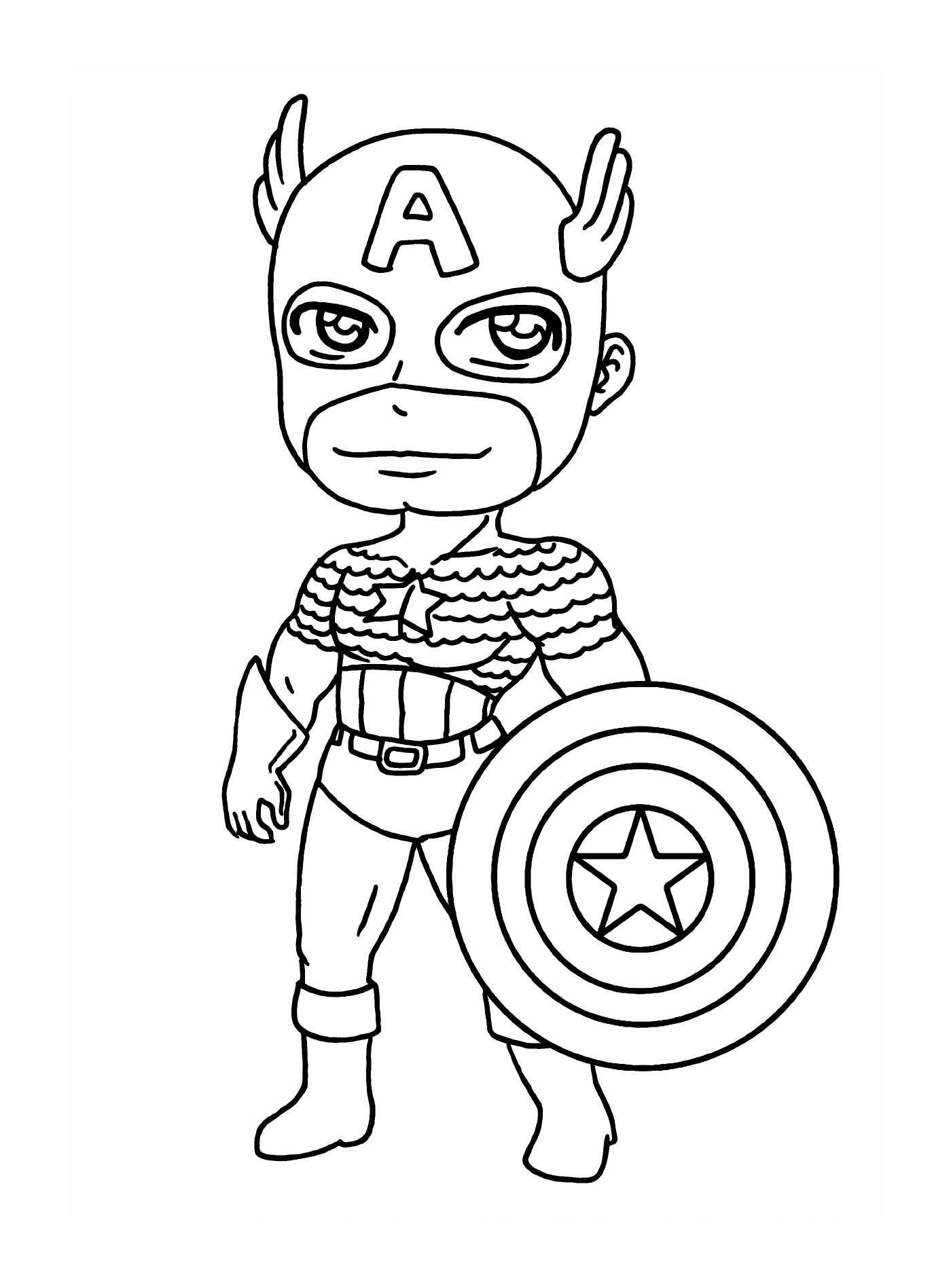  Fato de super-herói menino em Capitão América 