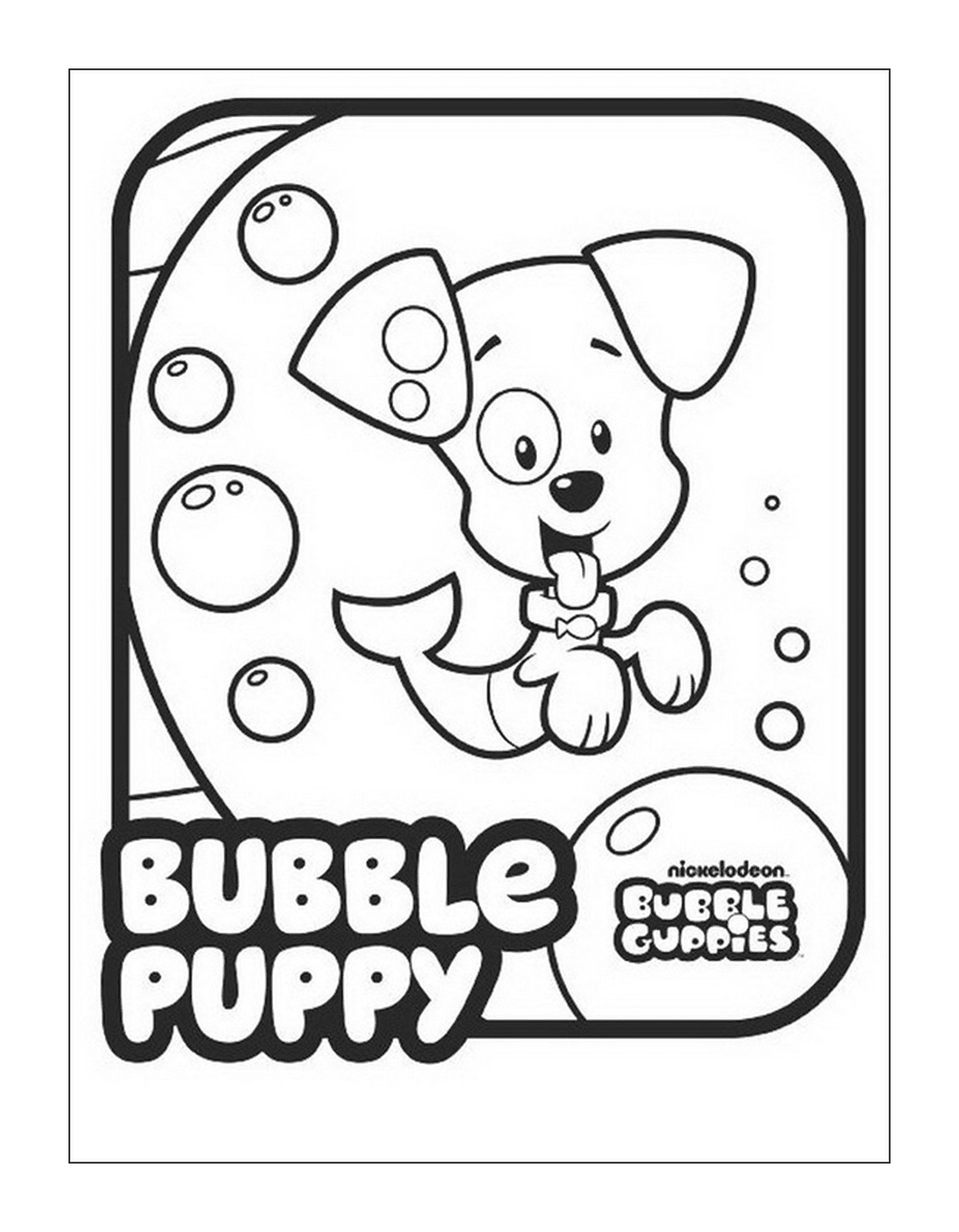  Uma imagem de Bubble Guppies com uma inscrição repetida 