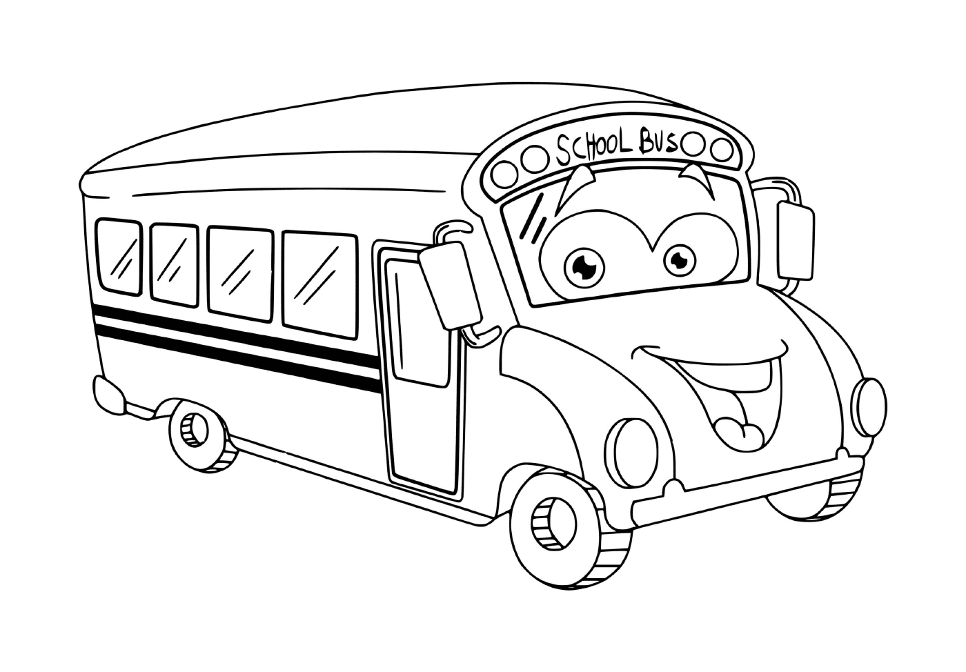  Um ônibus escolar para crianças 