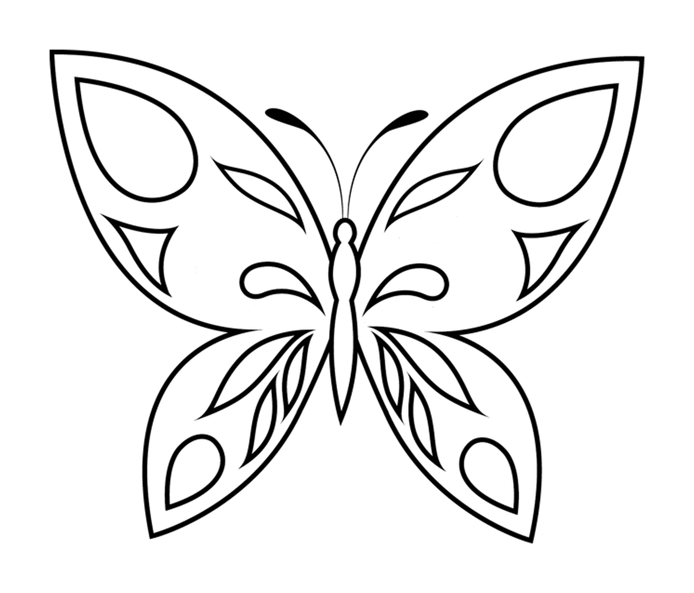  蝴蝶装饰,配有已部署的翅膀 