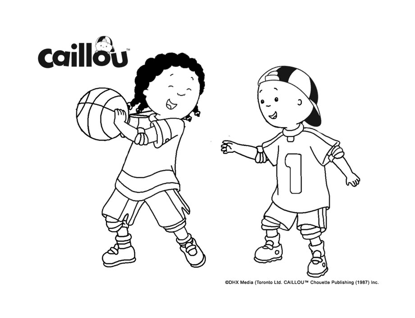  Basquetebol com Caillou e Clementine 