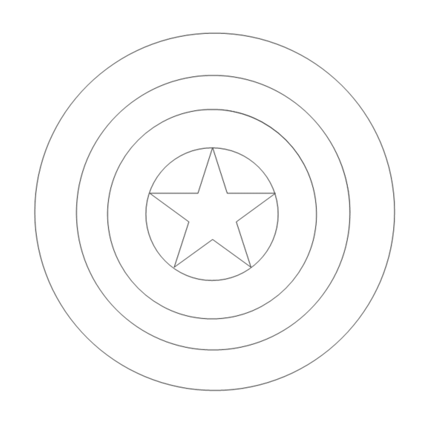  Uma estrela no centro de um círculo 
