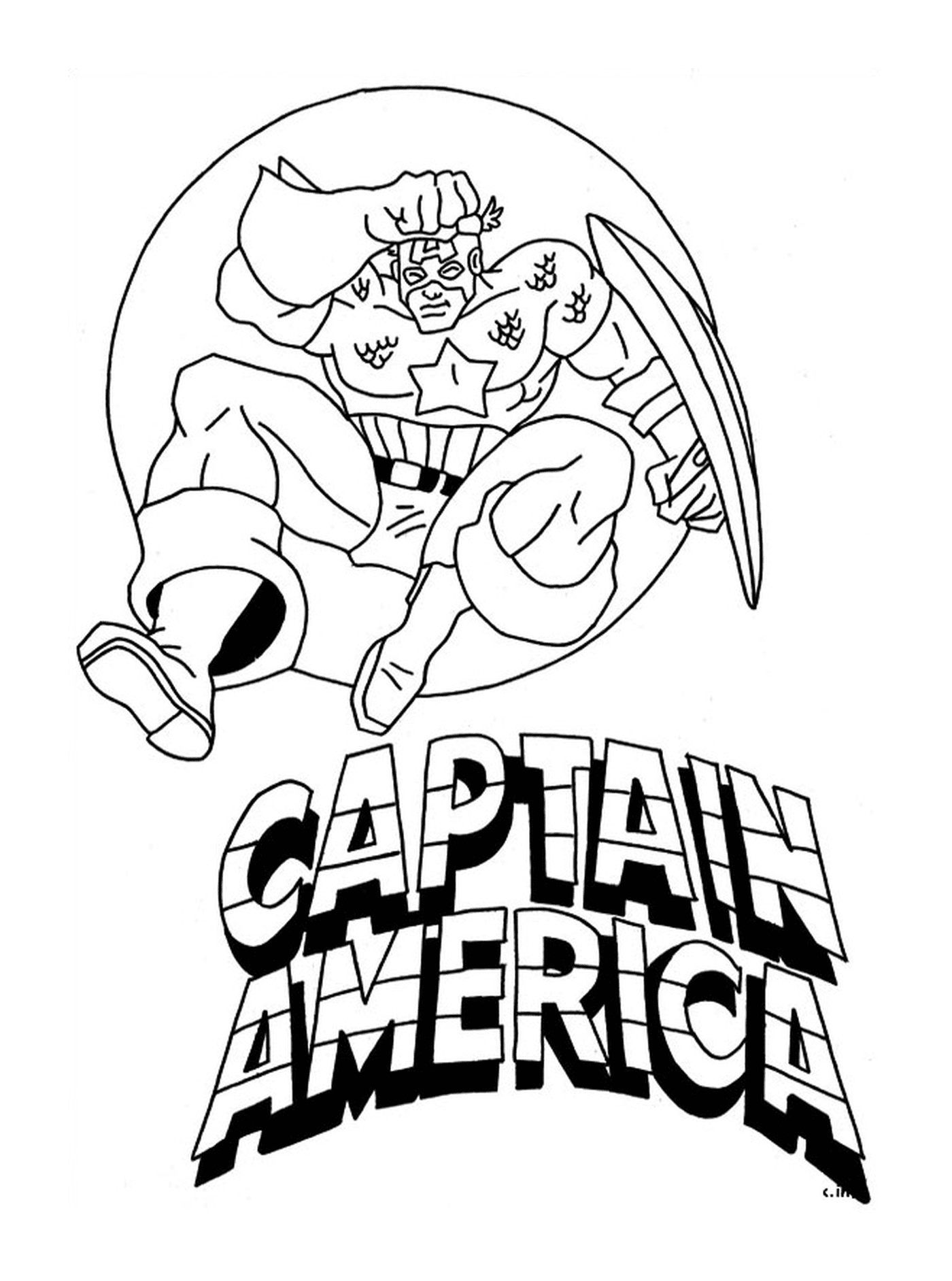  Capitão América com um logotipo, foto de um Capitão América 