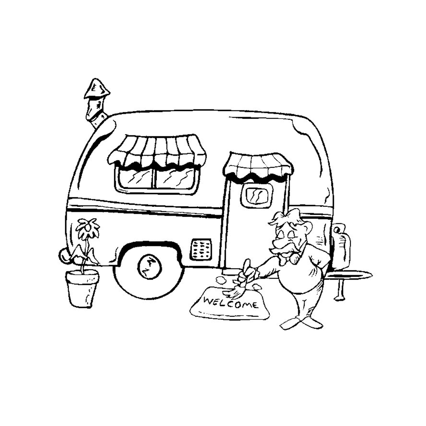  Carro e caravana 
