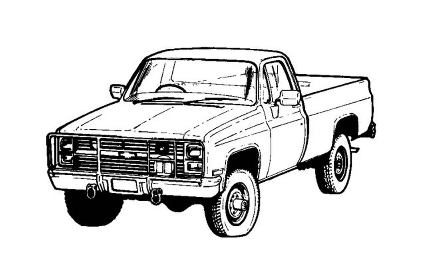  Caminhão de pickup em um desenho 