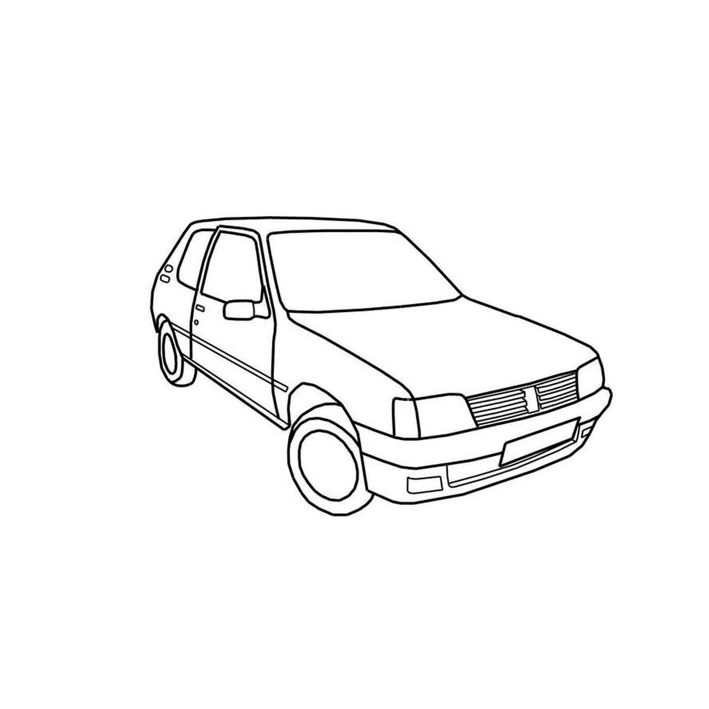  Carro Peugeot 205 desenhado 
