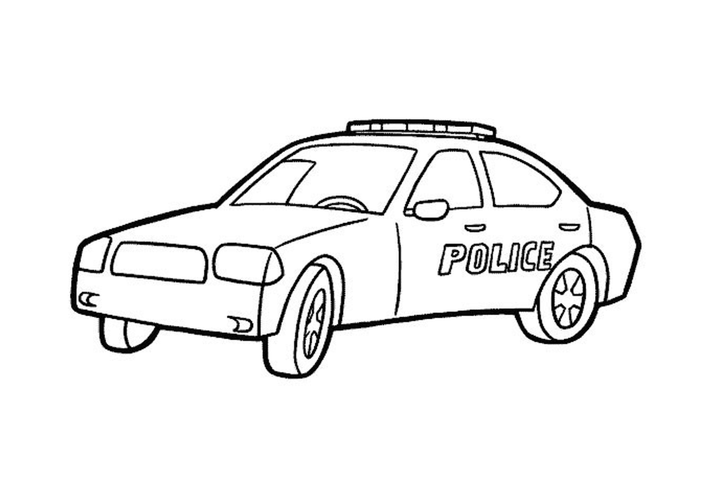  Carro de polícia dos desenhos animados 