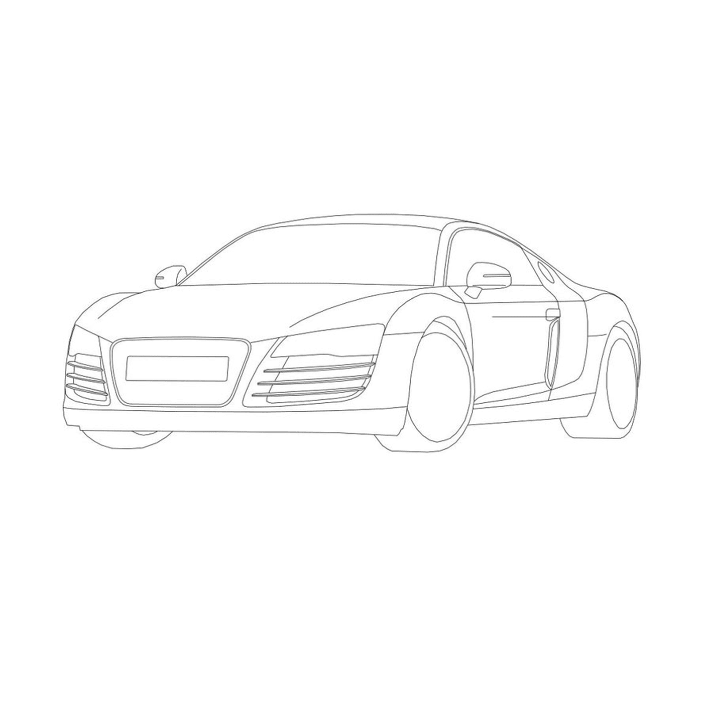  Carro Audi R8 desenhado 