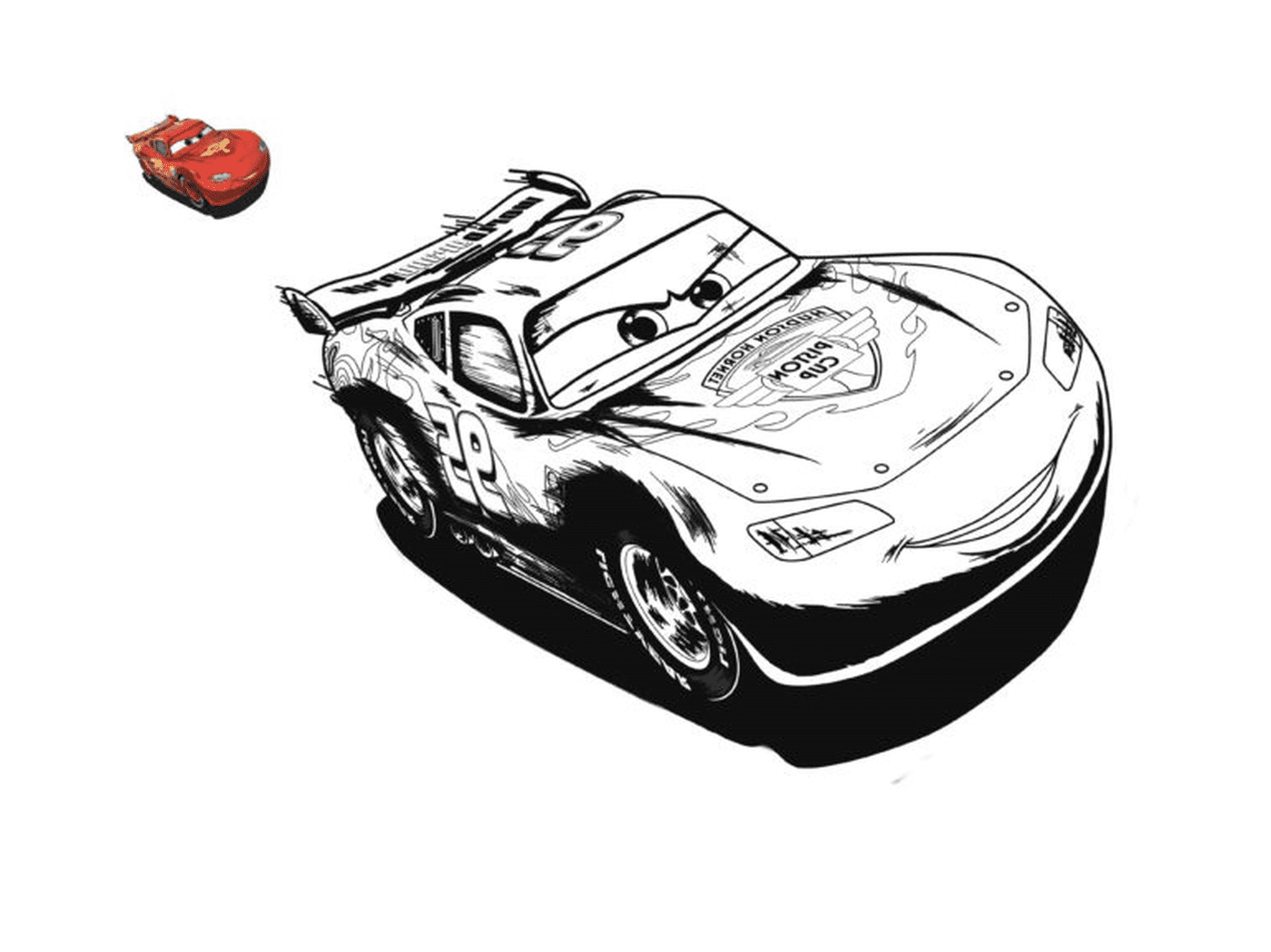  Carro Flash McQueen em alta velocidade 
