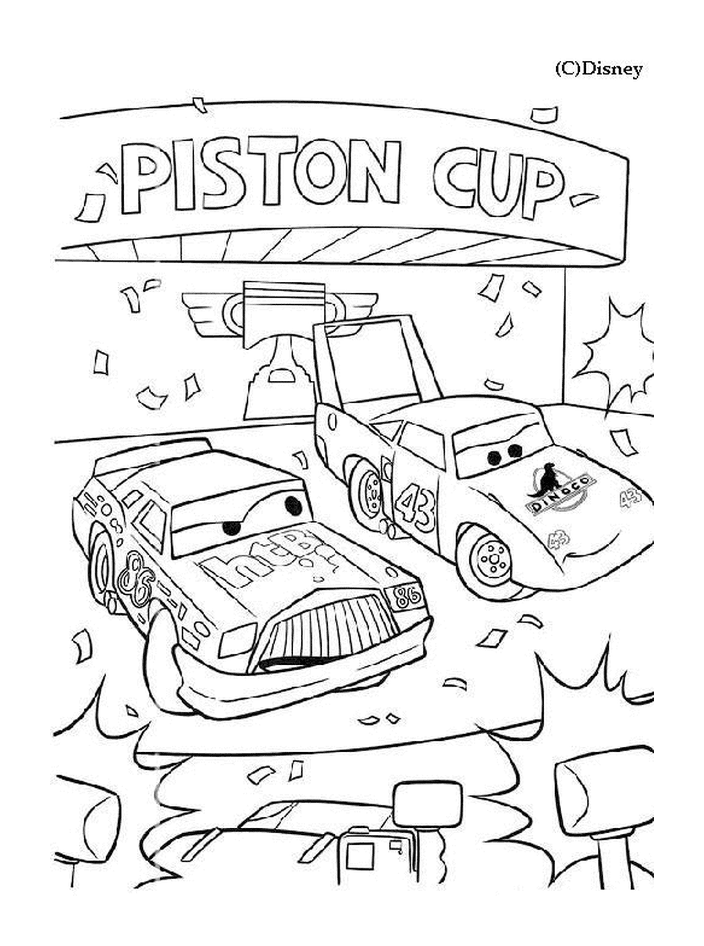  O pódio da Piston Cup 