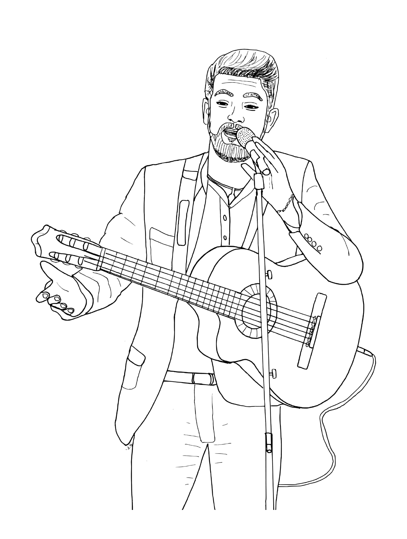  Um homem com uma guitarra 