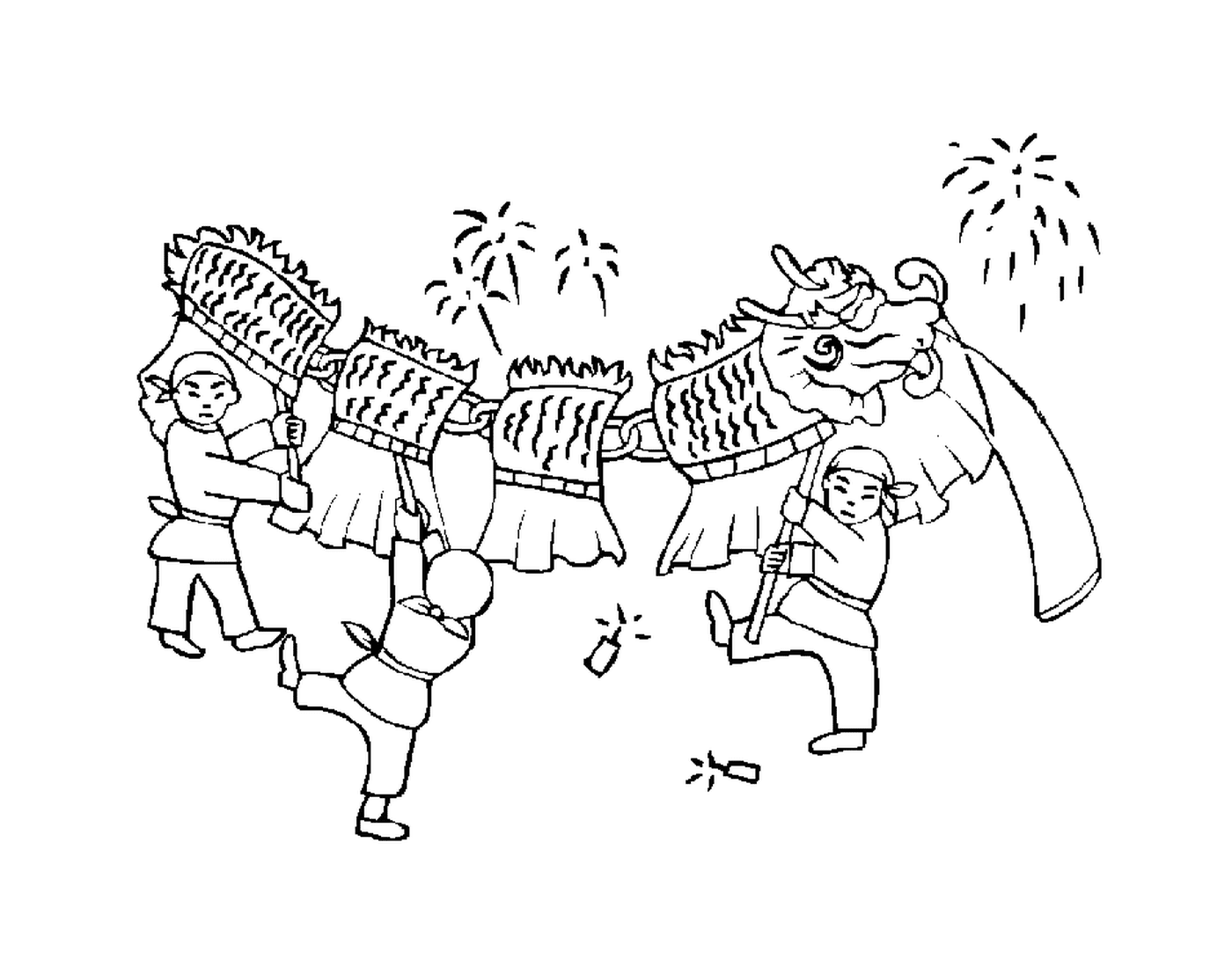  चीनी नए साल के लिए ड्रैगन परेड 