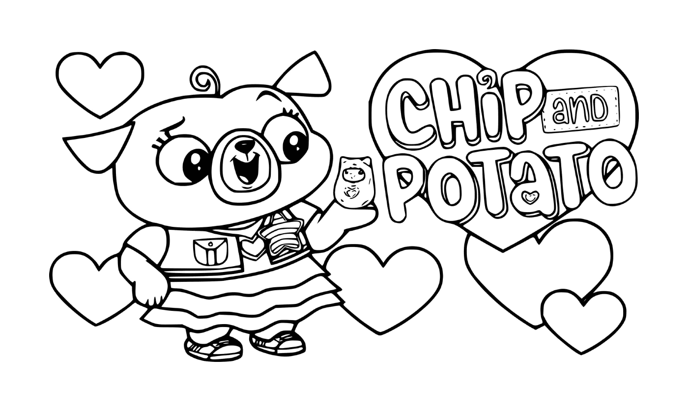  Pug Chip e seu brinquedo 