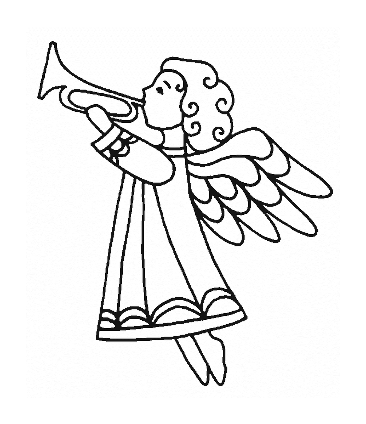  Um anjo tocando a trombeta 