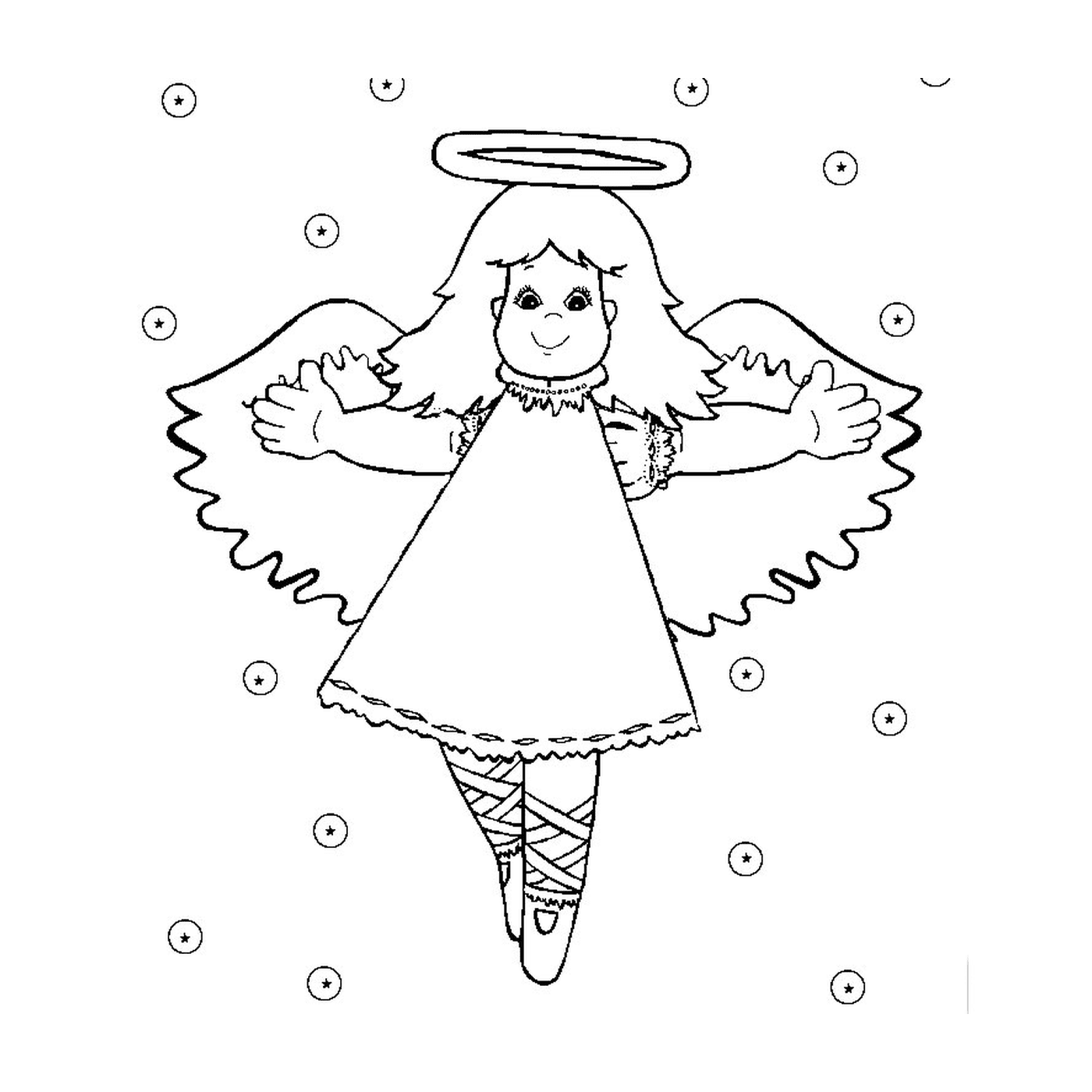  Uma menina vestida de anjo 