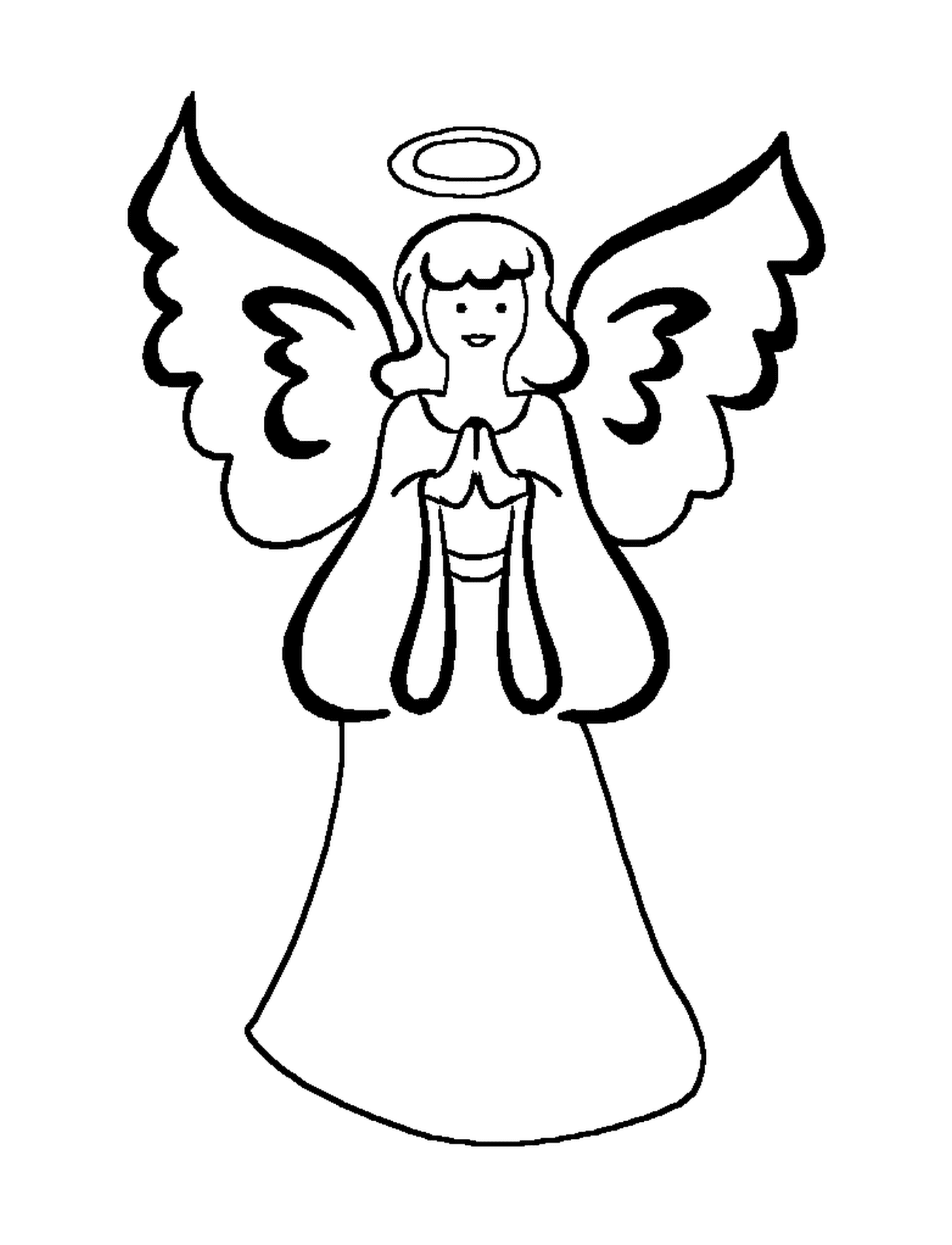  Um anjo com as asas estendidas 