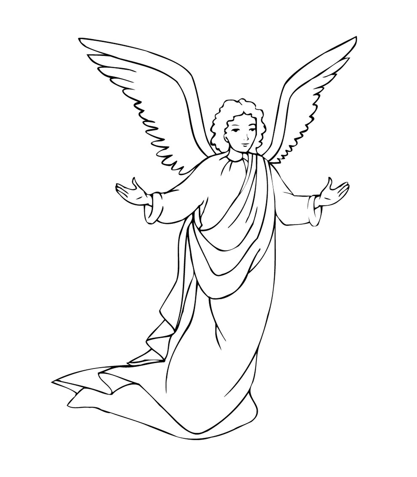  O arcanjo Gabriel com as asas implantadas 