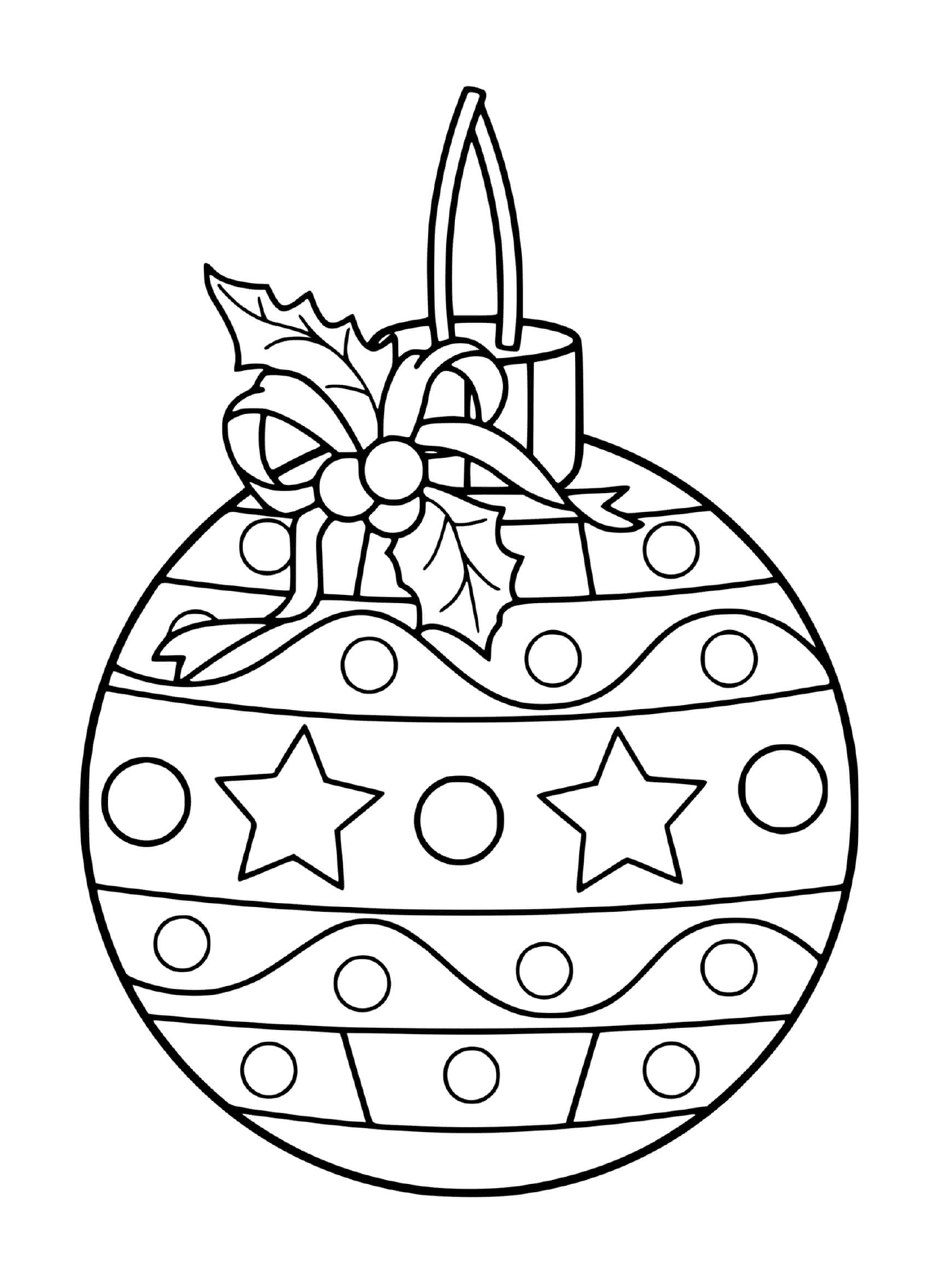  Uma bela bola de Natal com decorações festivas 