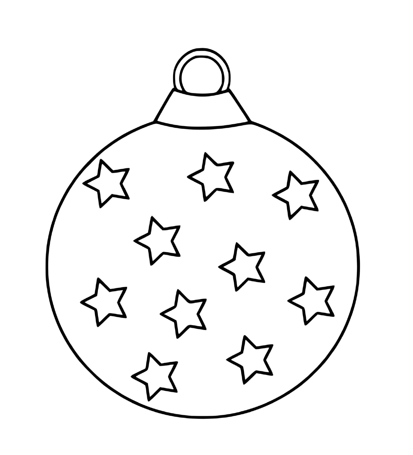  Uma bola de Natal maternal com estrelas 
