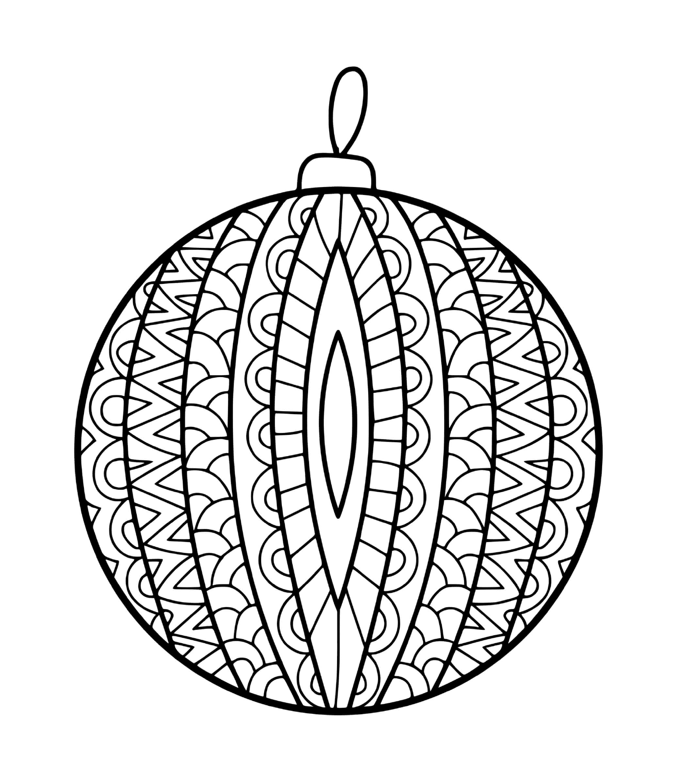  Uma bola de Natal zentangle para uma árvore 