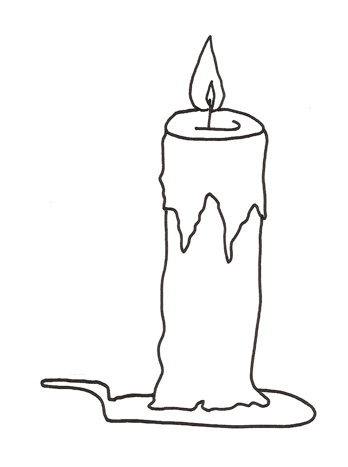  Uma vela de Natal projetada 