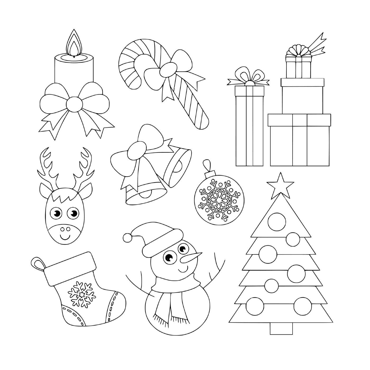  Coleção de desenhos de Natal para crianças pré-escolar e pré-escolar 