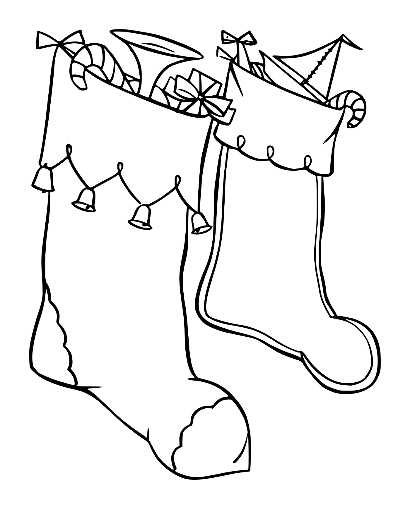  Crianças brinquedos em uma meias de Natal 
