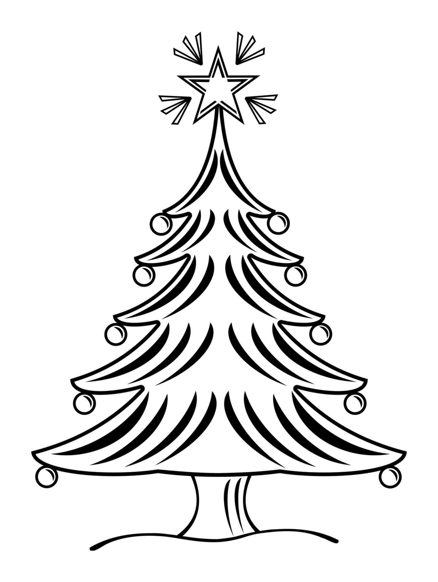  شجرة عيد الميلاد مع نجم 