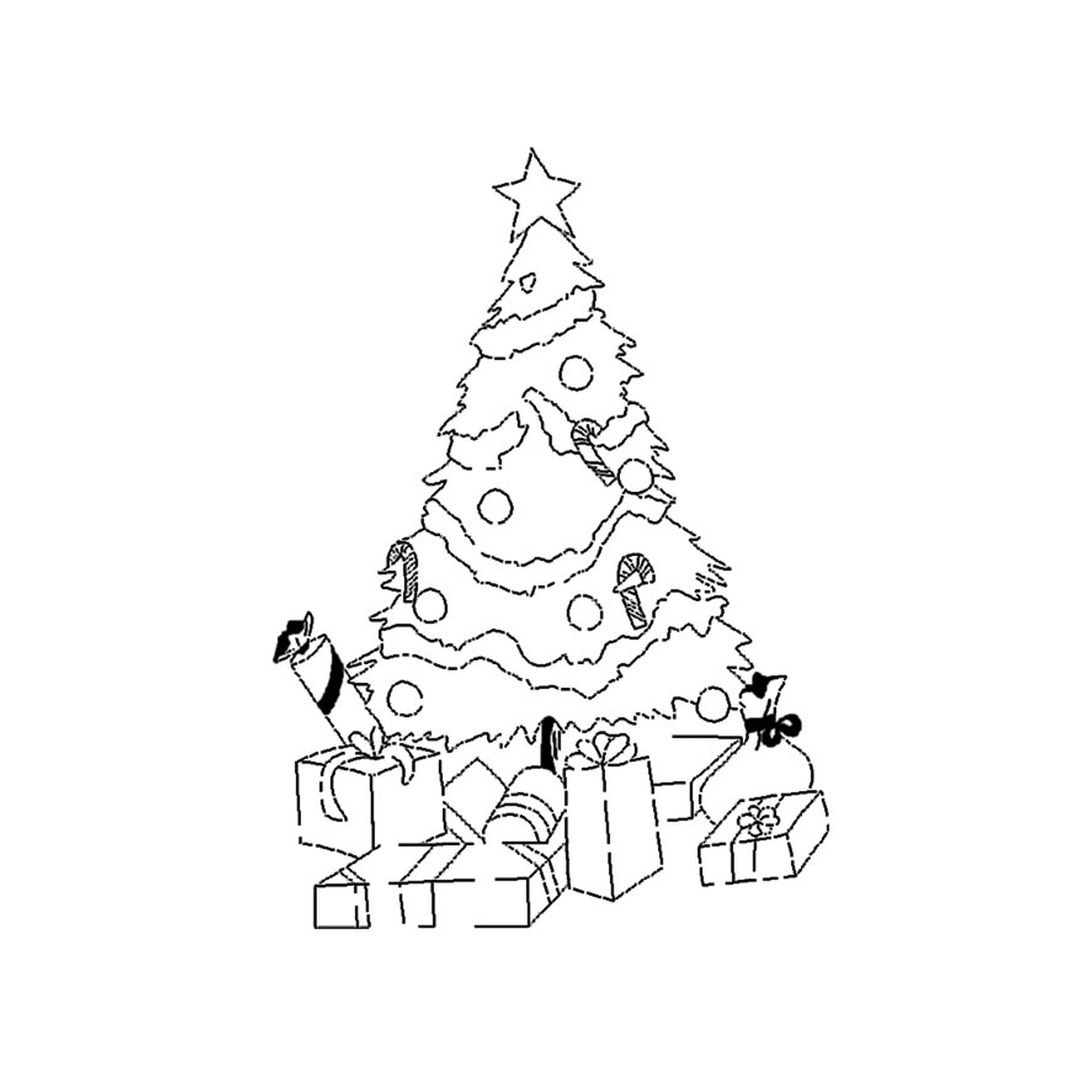  شجرة عيد الميلاد مع الهدايا 