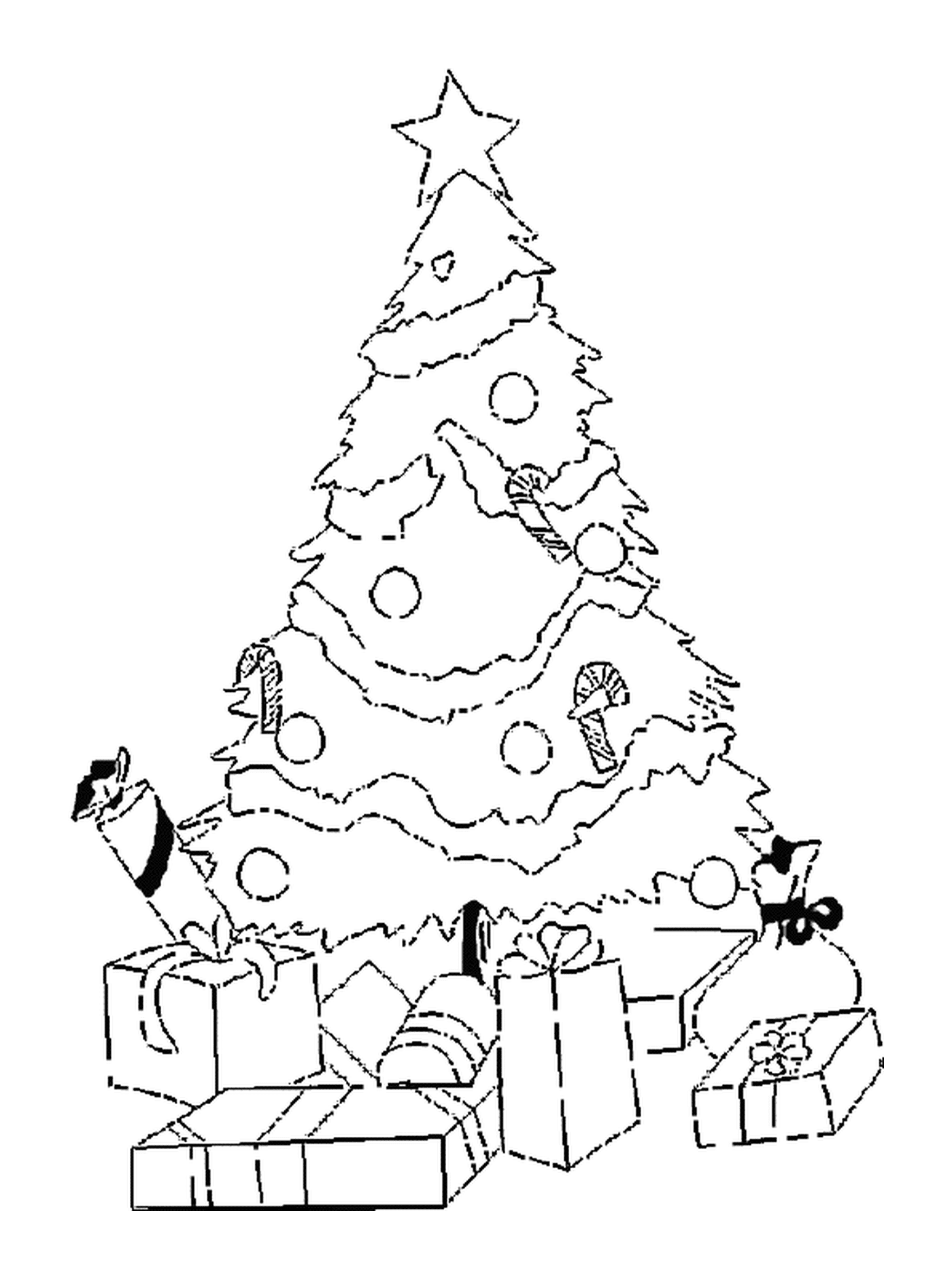  Árvore de Natal com presentes 