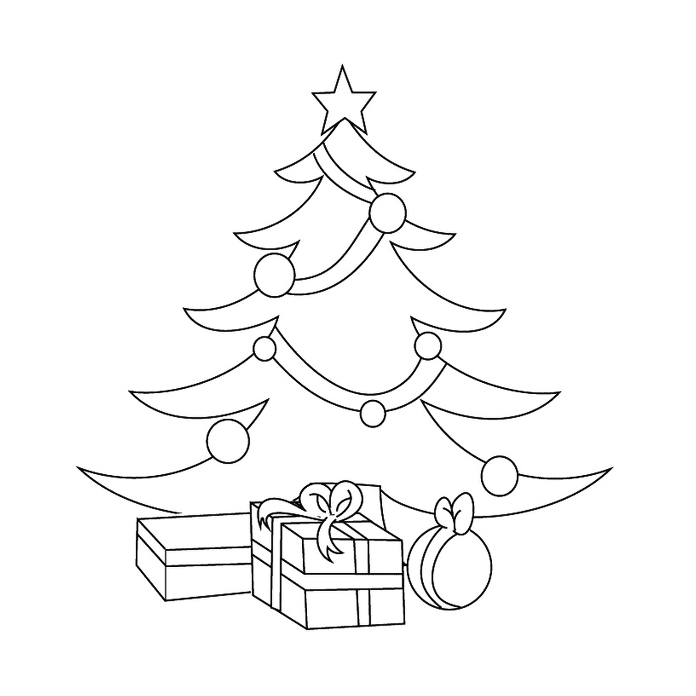  圣诞树,带礼物 