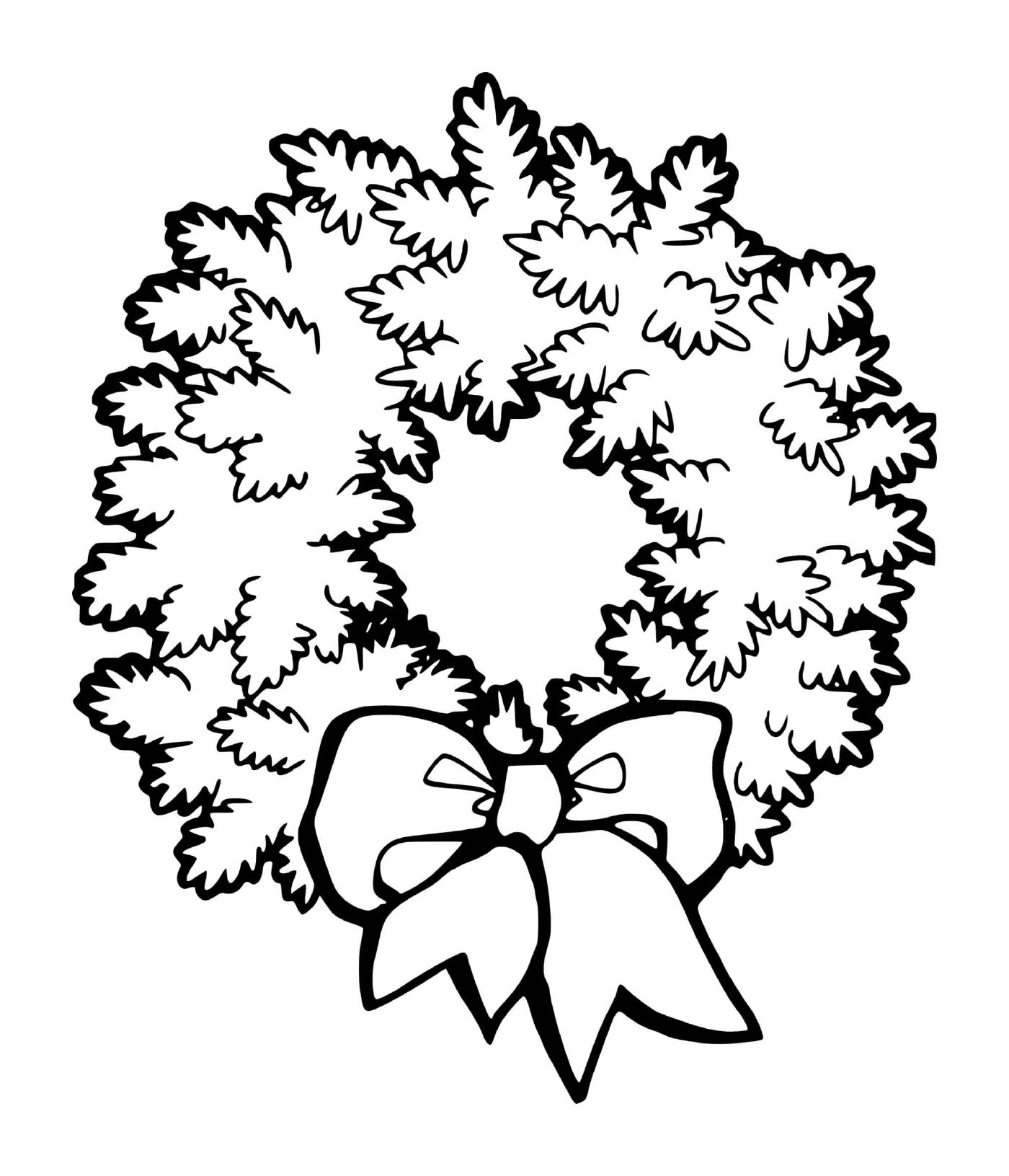  Uma coroa de Natal com ramos de abeto 