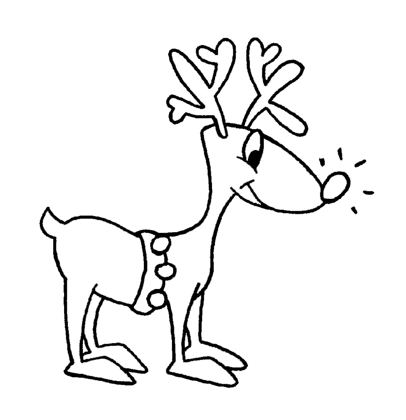  简单的圣诞节带驯鹿 