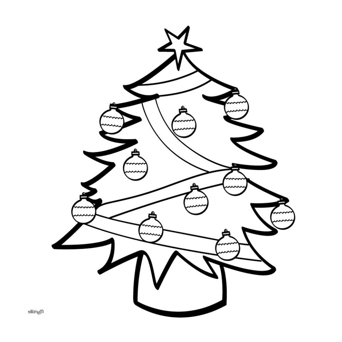  árvore de Natal decorada 