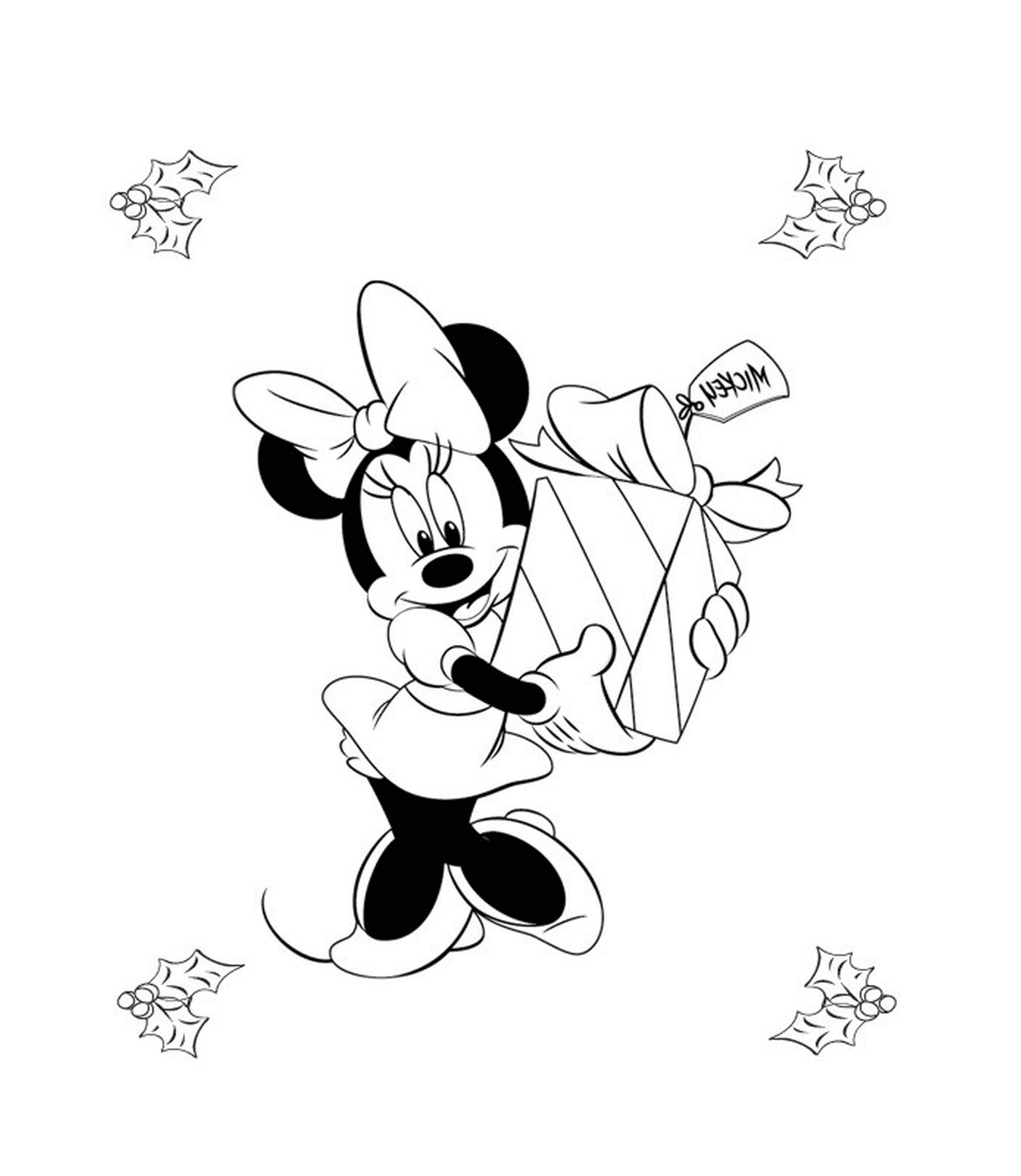  Minnie Mouse com guarda-chuva 
