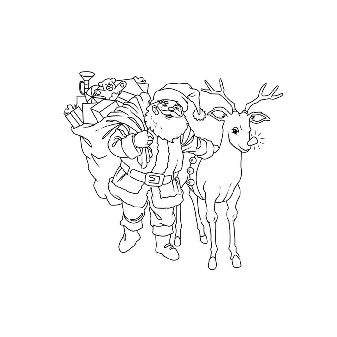  圣诞老人与她的驯鹿 