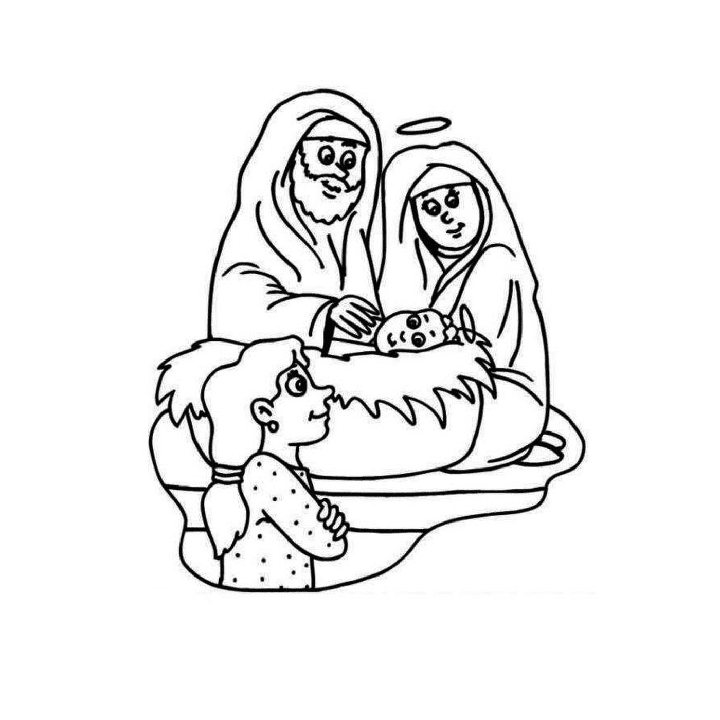  क्रिसमस यीशु और उसके परिवार के साथ 