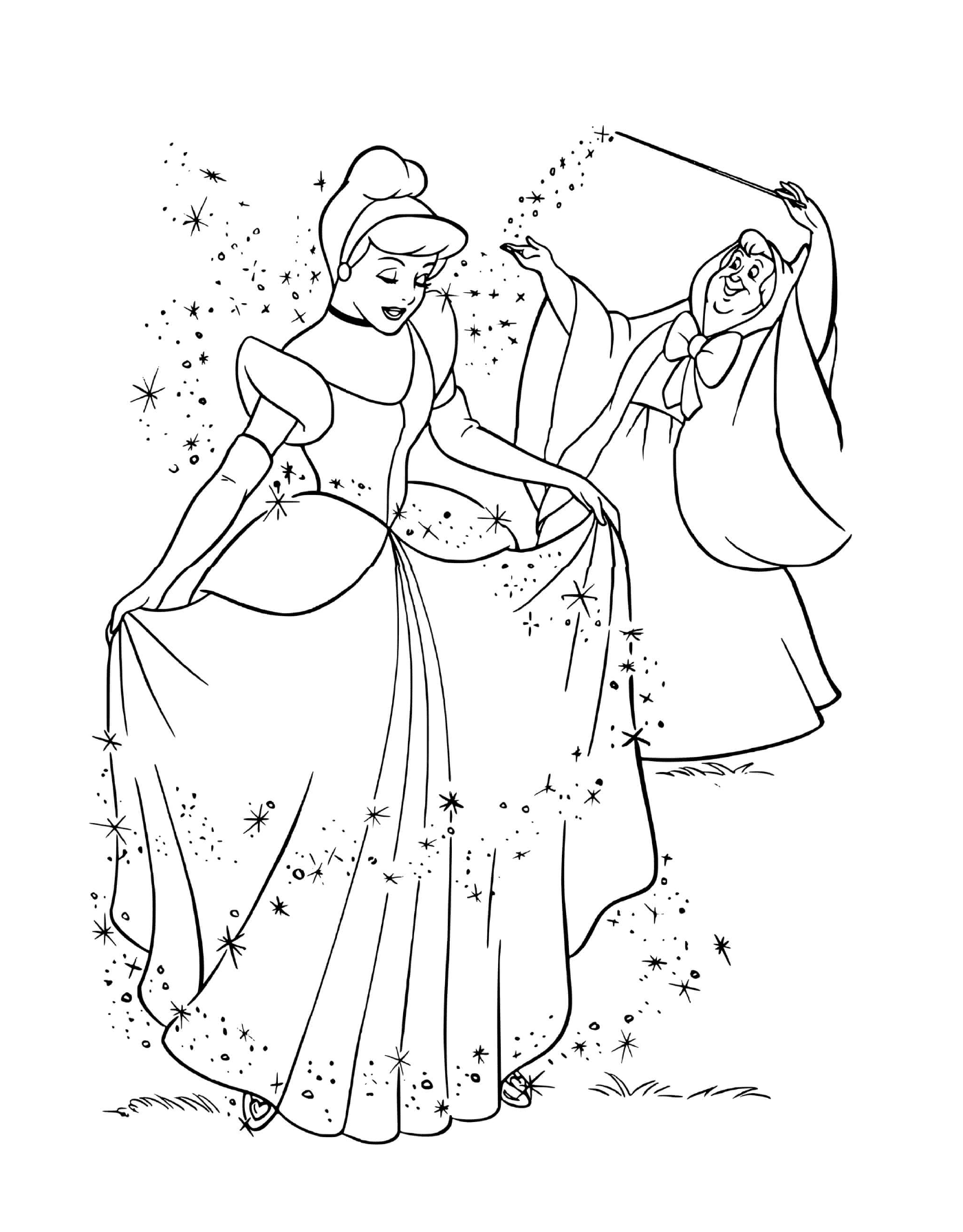  Magia de baile com a Princesa Cinderela e sua mãe 